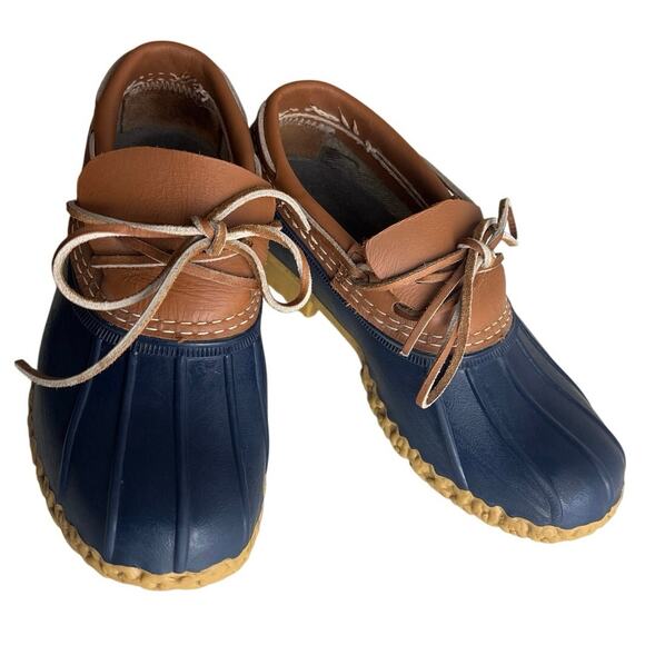 L.L.Bean Rubber Moc Duck Boot Shoes with Leather Details Women’s Size 7 - Picture 2 of 13